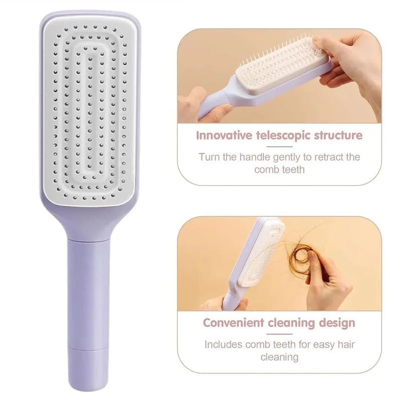 Effortless Self-Cleaning Hair Brush