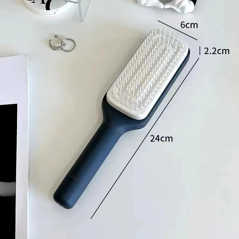 Rotatable Self Cleaning Hair Brush Massage Air Cushion Comb Magic Retractable Comb For Women Anti-static Hair Smoothing Comb