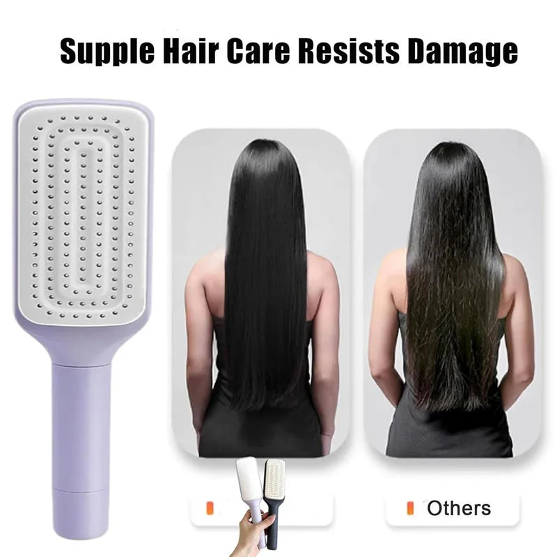 Effortless Self-Cleaning Hair Brush
