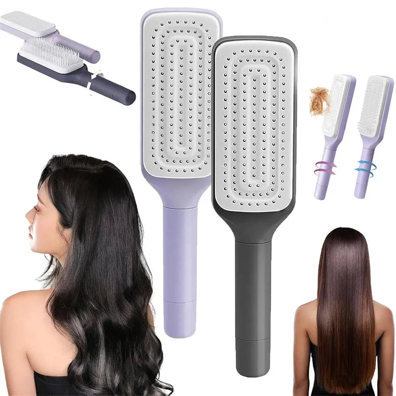Effortless Self-Cleaning Hair Brush
