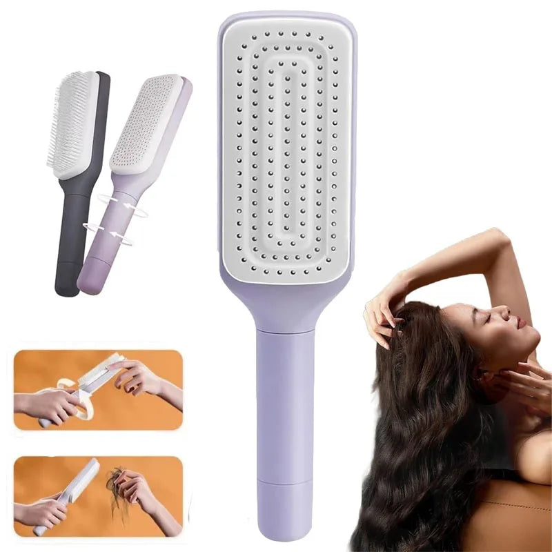 Effortless Self-Cleaning Hair Brush